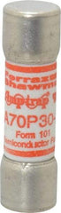 Ferraz Shawmut - 650 VDC, 700 VAC, 30 Amp, Fast-Acting Semiconductor/High Speed Fuse - Clip Mount, 50.8mm OAL, 100 at AC/DC kA Rating, 9/16" Diam - USA Tool & Supply