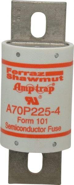 Ferraz Shawmut - 650 VDC, 700 VAC, 225 Amp, Fast-Acting Semiconductor/High Speed Fuse - Bolt-on Mount, 5-3/32" OAL, 100 at AC/DC kA Rating, 2" Diam - USA Tool & Supply