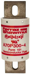 Ferraz Shawmut - 650 VDC, 700 VAC, 300 Amp, Fast-Acting Semiconductor/High Speed Fuse - Bolt-on Mount, 5-3/32" OAL, 100 at AC/DC kA Rating, 2" Diam - USA Tool & Supply