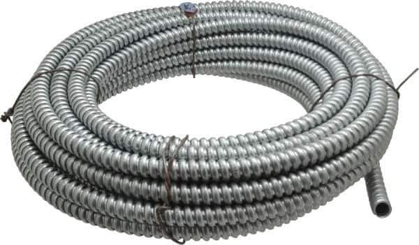 Made in USA - 3/8" Trade Size, 50' Long, Flexible Reduced Wall Flex Conduit - Steel, 3/8" ID - USA Tool & Supply