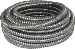 Made in USA - 1/2" Trade Size, 50' Long, Flexible Reduced Wall Flex Conduit - Steel, 5/8" ID - USA Tool & Supply