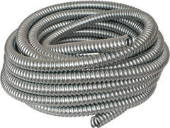 Made in USA - 3/4" Trade Size, 50' Long, Flexible Reduced Wall Flex Conduit - Steel - USA Tool & Supply