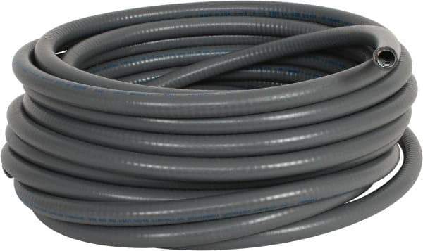 Made in USA - 3/8" Trade Size, 50' Long, Flexible Liquidtight Conduit - Steel - USA Tool & Supply