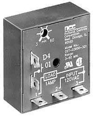 NCC - 5 Pin, Time Delay Relay - 1 at Resistive or Inductive Load Contact Amp, 120 VAC, On Board Trimpot - USA Tool & Supply