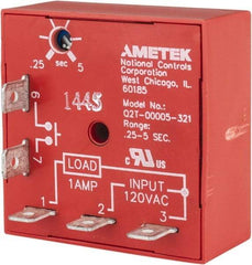 NCC - 5 Pin, Time Delay Relay - 1 at Resistive or Inductive Load Contact Amp, 120 VAC, On Board Trimpot - USA Tool & Supply