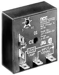 NCC - 5 Pin, Time Delay Relay - 1 at Resistive or Inductive Load Contact Amp, 120 VAC, On Board Trimpot - USA Tool & Supply