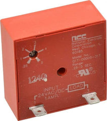 NCC - 2 Pin, Time Delay Relay - 1 at Resistive or Inductive Load Contact Amp, 24 VAC/VDC, On Board Trimpot - USA Tool & Supply