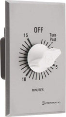 Intermatic - 15 min Indoor Analog Spring-wound Mechanical Timer - 125 VAC, 50/60 Hz, - USA Tool & Supply