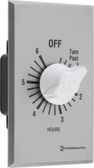 Intermatic - 6 hr Indoor Analog Spring-wound Mechanical Timer - 125 VAC, 50/60 Hz, - USA Tool & Supply
