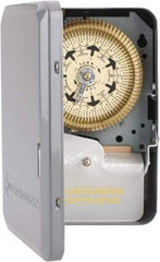 Intermatic - 7 Day Indoor Analog Electromechanical Timer Switch - 6 On/Off per Day, 208 to 277 VAC, 60 Hz, - USA Tool & Supply