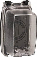 Intermatic - Electrical Outlet Box Polycarbonate Weatherproof Receptacle Cover - Includes (3) Patented Inserts For GFCI/Duplex/Toggle/Round Receptacles, Base Cover Assembly, Gasket, Mounting Screws - USA Tool & Supply