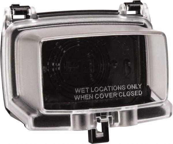 Intermatic - Electrical Outlet Box Polycarbonate Weatherproof Receptacle Cover - Includes (3) Patented Inserts For GFCI/Duplex/Toggle/Round Receptacles, Base Cover Assembly, Gasket, Mounting Screws - USA Tool & Supply