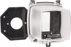 Intermatic - Electrical Outlet Box Polycarbonate Weatherproof Receptacle Cover - Includes (3) Patented Inserts For GFCI/Duplex/Toggle/Round Receptacles, Base Cover Assembly, Gasket, Mounting Screws - USA Tool & Supply
