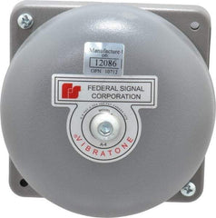 Federal Signal Corp - 4" Diam, 120 Volt Bell - 0.08 Amps, 98 Decibles at 10', Vibrating - USA Tool & Supply