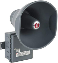 Federal Signal Corp - 15 Max Watt, Oval Aluminum Hazardous Location Horn and Speaker - 8-1/4 Inch Deep, Includes 25, 70 Volt Transformer - USA Tool & Supply