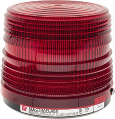 Federal Signal Corp - 12 VDC, 3R NEMA Rated, Strobe Tube, Red, Strobe Light - 80 Flashes per min, 5-1/2 Inch Diameter, 5-1/16 Inch High, IP66 Ingress Rating, Surface Mount - USA Tool & Supply