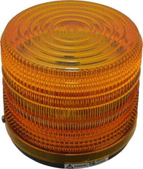 Federal Signal Corp - 12 VDC, 3R NEMA Rated, Strobe Tube, Amber, Strobe Light - 80 Flashes per min, 5-1/2 Inch Diameter, 5-1/16 Inch High, IP66 Ingress Rating, Surface Mount - USA Tool & Supply