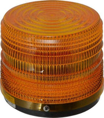 Federal Signal Corp - 24 VDC, 3R NEMA Rated, Strobe Tube, Amber, Strobe Light - 80 Flashes per min, 5-1/2 Inch Diameter, 5-1/16 Inch High, IP66 Ingress Rating, Surface Mount - USA Tool & Supply