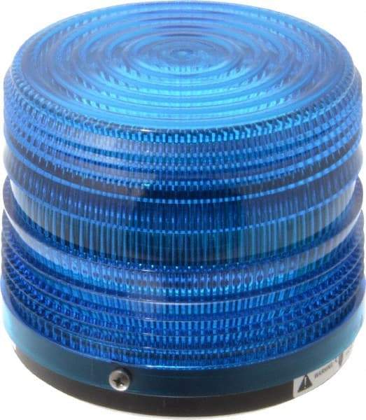 Federal Signal Corp - 24 VDC, 3R NEMA Rated, Strobe Tube, Blue, Strobe Light - 80 Flashes per min, 5-1/2 Inch Diameter, 5-1/16 Inch High, IP66 Ingress Rating, Surface Mount - USA Tool & Supply