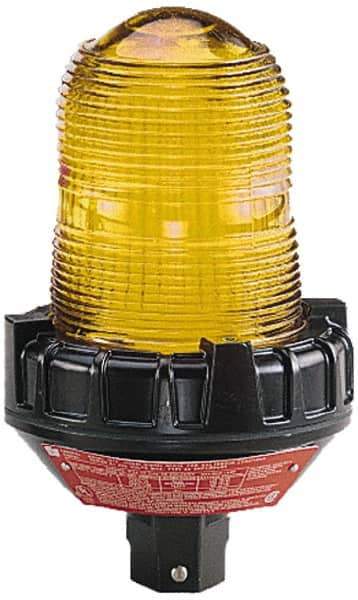 Federal Signal Corp - 120 VAC, 4X NEMA Rated, Strobe Tube, Green, Strobe Light - 80 Flashes per min, 3/4 Inch Pipe, 5-1/2 Inch Diameter, 9-1/4 Inch High, IP66 Ingress Rating, Pipe Mount - USA Tool & Supply