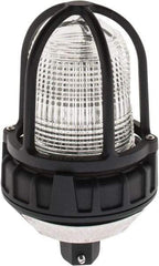 Federal Signal Corp - 120 VAC, 4X NEMA Rated, Strobe Tube, Clear, Strobe Light - 80 Flashes per min, 3/4 Inch Pipe, 5-1/2 Inch Diameter, 9-1/4 Inch High, IP66 Ingress Rating, Pipe Mount - USA Tool & Supply