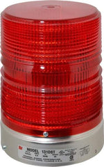 Federal Signal Corp - 120 VAC, 3R NEMA Rated, Strobe Tube, Red, Double Flash Strobe Light - 80 Flashes per min, 1/2 Inch Pipe, 5-11/16 Inch Diameter, 8-1/2 Inch High, IP45 Ingress Rating, Pipe Mount - USA Tool & Supply