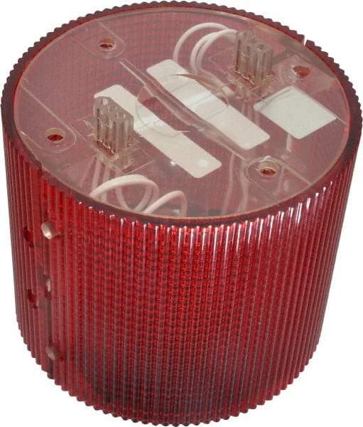 Federal Signal Corp - Incandescent Lamp, Red, Flashing and Steady, Stackable Tower Light Module - 120 VAC, 0.13 Amp, 1 NEMA Rated, Base Mount - USA Tool & Supply