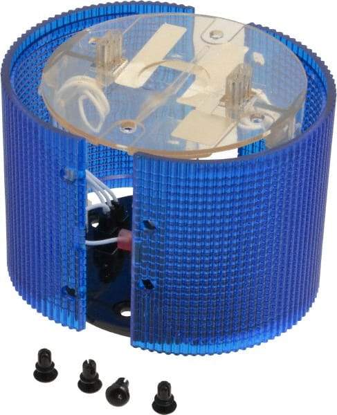 Federal Signal Corp - Incandescent Lamp, Blue, Flashing and Steady, Stackable Tower Light Module - 120 VAC, 0.13 Amp, 1 NEMA Rated, Base Mount - USA Tool & Supply