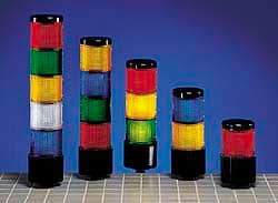 Federal Signal Corp - Incandescent Lamp, Clear, Flashing and Steady, Stackable Tower Light Module - 24 VDC, 0.76 Amp, 1 NEMA Rated, Base Mount - USA Tool & Supply