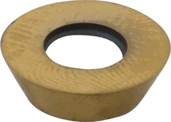 Kennametal - RFCW53 LN Grade KC725M Carbide Milling Insert - TiN/TiCN/TiN Finish, 3/16" Thick, 5/8" Inscribed Circle - USA Tool & Supply