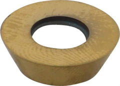 Kennametal - RFCW53 LN Grade KC725M Carbide Milling Insert - TiN/TiCN/TiN Finish, 3/16" Thick, 5/8" Inscribed Circle - USA Tool & Supply