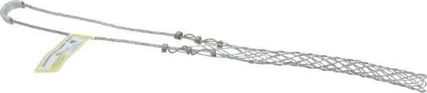 Hubbell Wiring Device-Kellems - 0.73 to 0.85 Inch Cable Diameter, Galvanized Steel, Single Loop Support Grip - 13-3/4 Inch Long, 1,400 Lb. Breaking Strength, 6-3/4 Inch Mesh Length - USA Tool & Supply