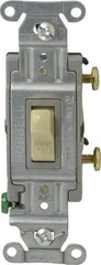 Hubbell Wiring Device-Kellems - 1 Pole, 120 to 277 VAC, 15 Amp, Commercial Grade, Toggle, Wall and Dimmer Light Switch - 4-1/16 Inch High - USA Tool & Supply