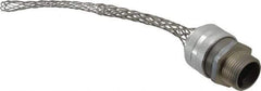 Hubbell Wiring Device-Kellems - 16 to 19.1mm Capacity, Liquidtight, Straight Strain Relief Cord Grip - 1 NPT Thread, 7.865" Long, Aluminum - USA Tool & Supply