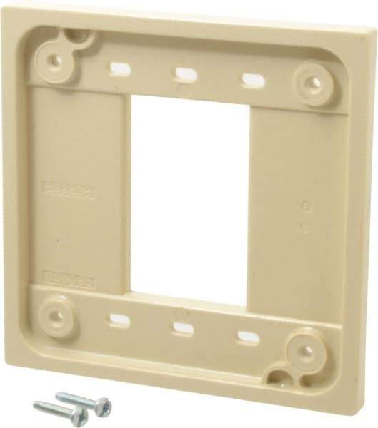 Hubbell Wiring Device-Kellems - Ivory Adapter Plate - For Use With 1-and 2-Gang Device Boxes - USA Tool & Supply