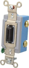 Hubbell Wiring Device-Kellems - 1 Pole, 120 to 277 VAC, 15 Amp, Industrial Grade, Key Lock, Wall and Dimmer Light Switch - 1-5/16 Inch Wide x 4-1/16 Inch High - USA Tool & Supply