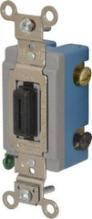 Hubbell Wiring Device-Kellems - 3 Pole, 120 to 277 VAC, 15 Amp, Industrial Grade, Key Lock, Wall and Dimmer Light Switch - 1-5/16 Inch Wide x 4-1/16 Inch High - USA Tool & Supply