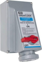 Hubbell Wiring Device-Kellems - 3 Phase, 250 VAC, 60 Amp, 15 hp, 4 Pin Configuration, Interlock Receptacle - 3 Poles, IEC 60309, Blue - USA Tool & Supply