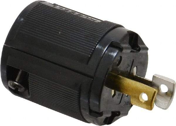 Hubbell Wiring Device-Kellems - 125 VAC, 15 Amp, ML-1P Configuration, Industrial Grade, Ungrounded Plug - 1 Phase, 2 Poles, IP20, 0.22 to 0.385 Inch Cord Diameter - USA Tool & Supply