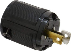 Hubbell Wiring Device-Kellems - 125 VAC, 15 Amp, ML-1P Configuration, Industrial Grade, Ungrounded Plug - 1 Phase, 2 Poles, IP20, 0.22 to 0.385 Inch Cord Diameter - USA Tool & Supply