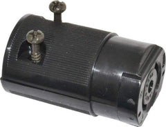 Hubbell Wiring Device-Kellems - 125/250 VAC, 15 Amp, ML-3R Configuration, Industrial Grade, Ungrounded Connector - 1 Phase, 3 Poles, IP20, 0.3 to 0.43 Inch Cord Diameter - USA Tool & Supply