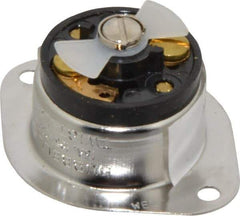 Hubbell Wiring Device-Kellems - 125/250 VAC, 15 Amp, ML-2R NEMA, Ungrounded Inlet - 3 Poles, 3 Wire, Male End, Black, Steel - USA Tool & Supply