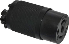 Hubbell Wiring Device-Kellems - 125 VAC, 15 Amp, ML-2R Configuration, Industrial Grade, Self Grounding Connector - 1 Phase, 2 Poles, IP20, 0.281 to 0.421 Inch Cord Diameter - USA Tool & Supply