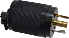 Hubbell Wiring Device-Kellems - 125 VAC, 15 Amp, ML-2P Configuration, Industrial Grade, Self Grounding Plug - 1 Phase, 2 Poles, IP20, 0.281 to 0.421 Inch Cord Diameter - USA Tool & Supply