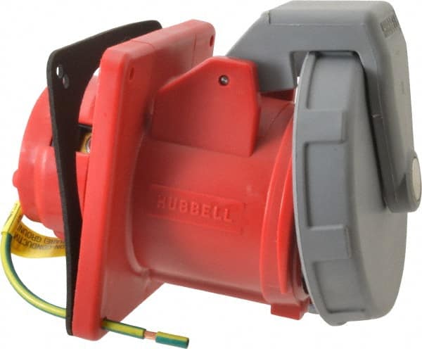 Hubbell Wiring Device-Kellems - Pin & Sleeve Receptacles; Receptacle/Part Type: Receptacle ; Pin Configuration: 4 ; Number of Poles: 3 ; IEC Pin & Sleeve Style: IEC 309 ; Amperage: 60 ; Voltage: 480 VAC - Exact Industrial Supply