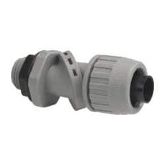 Hubbell Wiring Device-Kellems - 1/2" Trade, Thermoplastic Push In Flexible Liquidtight Conduit Connector - Noninsulated - USA Tool & Supply