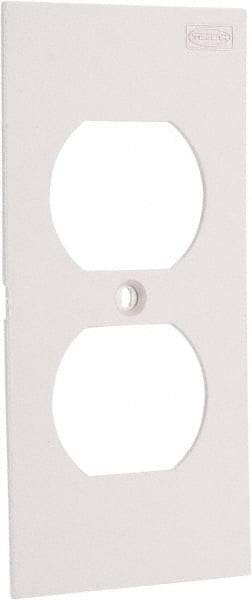 Hubbell Wiring Device-Kellems - Rectangular Raceway Plate - White, For Use with Hubbell BT3BC5 Three Channel, MediaTrak, Nonmetallic PlugTrak, PB2, PB3, PDB12, PS3, PT12, PW1 Series Raceways - USA Tool & Supply