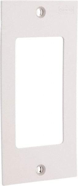 Hubbell Wiring Device-Kellems - Rectangular Raceway Plate - White, For Use with Hubbell BT3BC5 Three Channel, MediaTrak, Nonmetallic PlugTrak Series Raceways - USA Tool & Supply