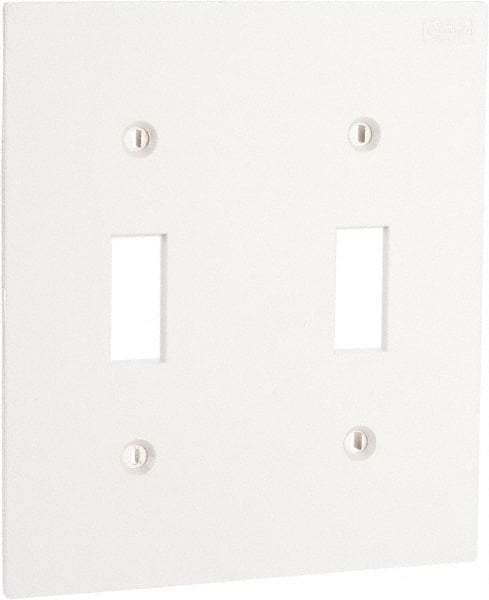 Hubbell Wiring Device-Kellems - Square Raceway Plate - White, For Use with Hubbell BT3BC5 Three Channel, MediaTrak, Nonmetallic PlugTrak Series Raceways - USA Tool & Supply