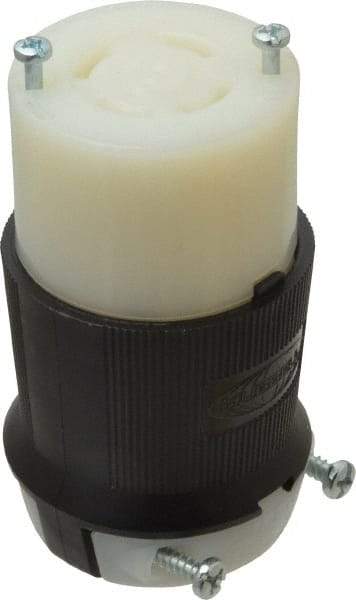 Hubbell Wiring Device-Kellems - 480 VAC, 30 Amp, L16-30R Configuration, Industrial Grade, Self Grounding Connector - 3 Phase, 3 Poles, IP20, 0.35 to 1.15 Inch Cord Diameter - USA Tool & Supply